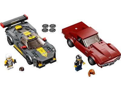 LEGO 76903 Speed Champions Chevrolet Corvette C8.R Race Car and 1968 Chevrolet Corvette