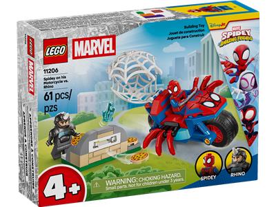 LEGO 11206 Spidey and His Amazing Friends Spidey on his Motorcycle vs. Rhino