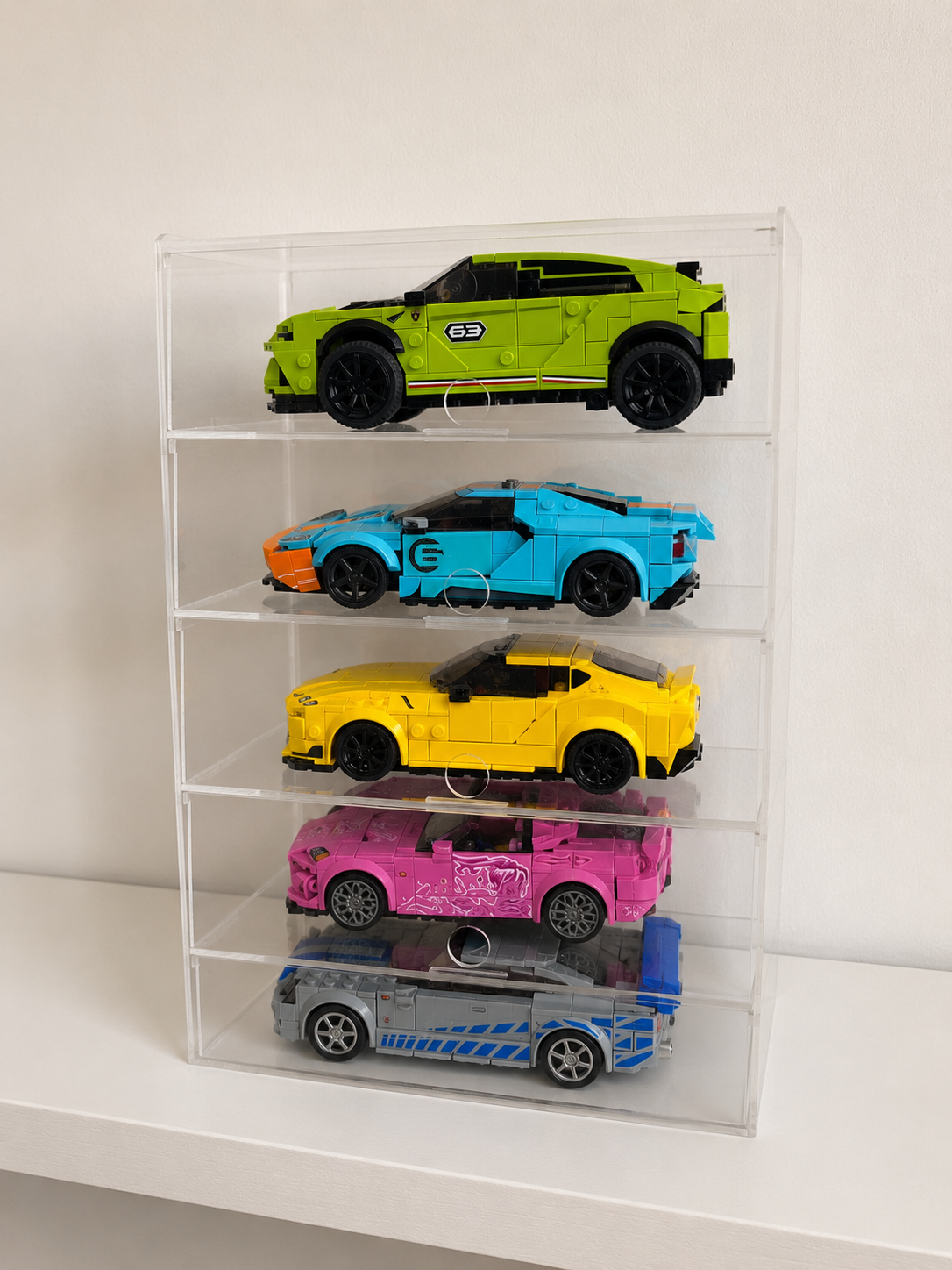 Lego Display Case for Lego Speed Champions 5 Tier