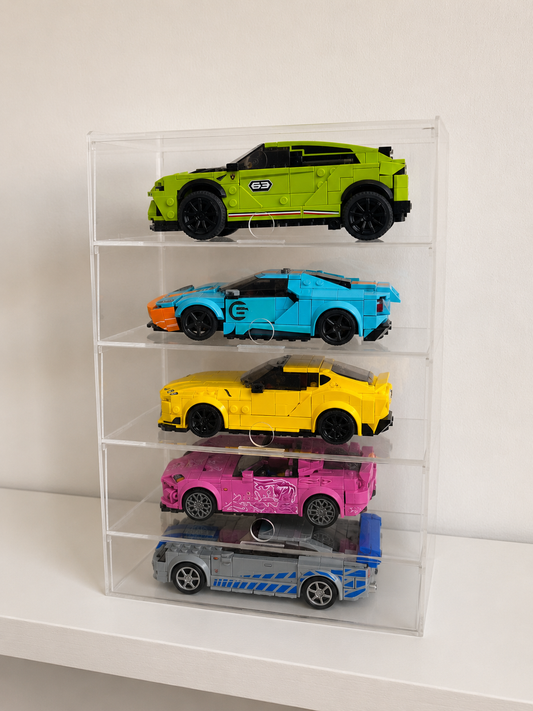 Lego Display Case for Lego Speed Champions 5 Tier