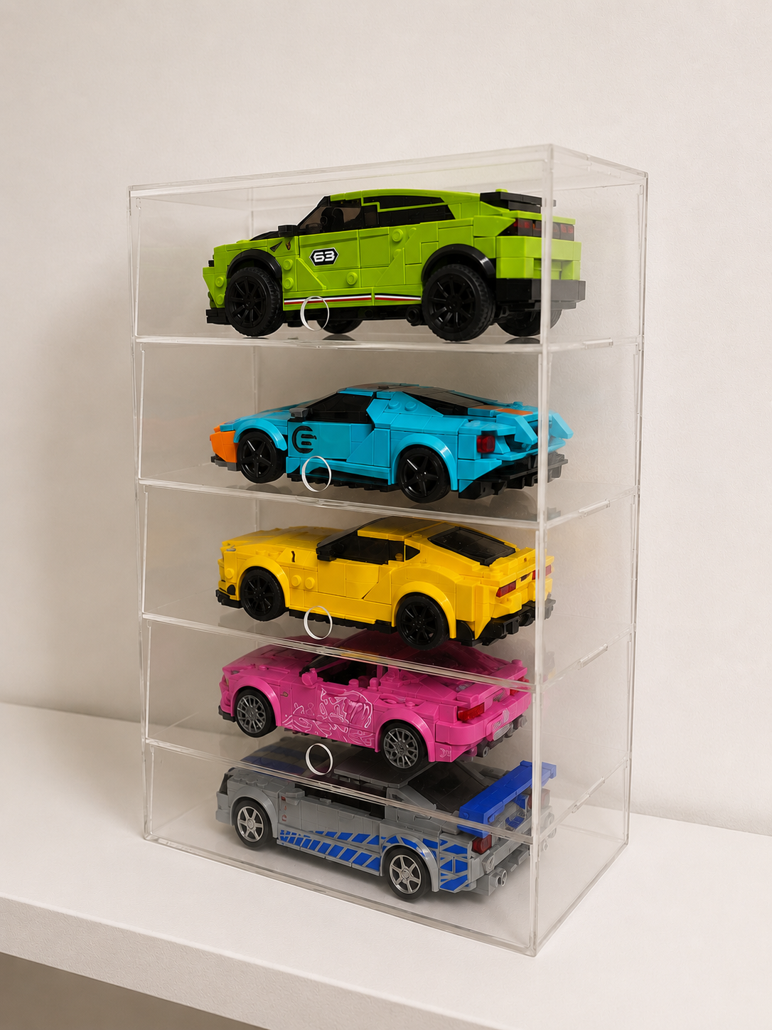 Lego Display Case for Lego Speed Champions 5 Tier