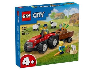 LEGO City Red Farm Tractor with Trailer & Sheep 60461