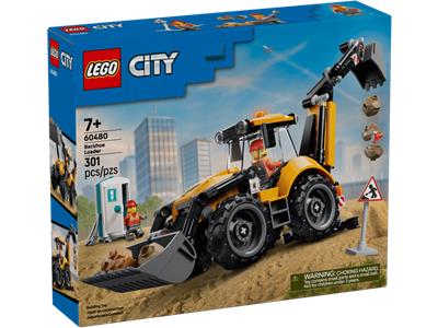 LEGO 60480 City Construction Yellow Backhoe Loader