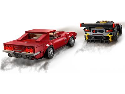 LEGO 76903 Speed Champions Chevrolet Corvette C8.R Race Car and 1968 Chevrolet Corvette