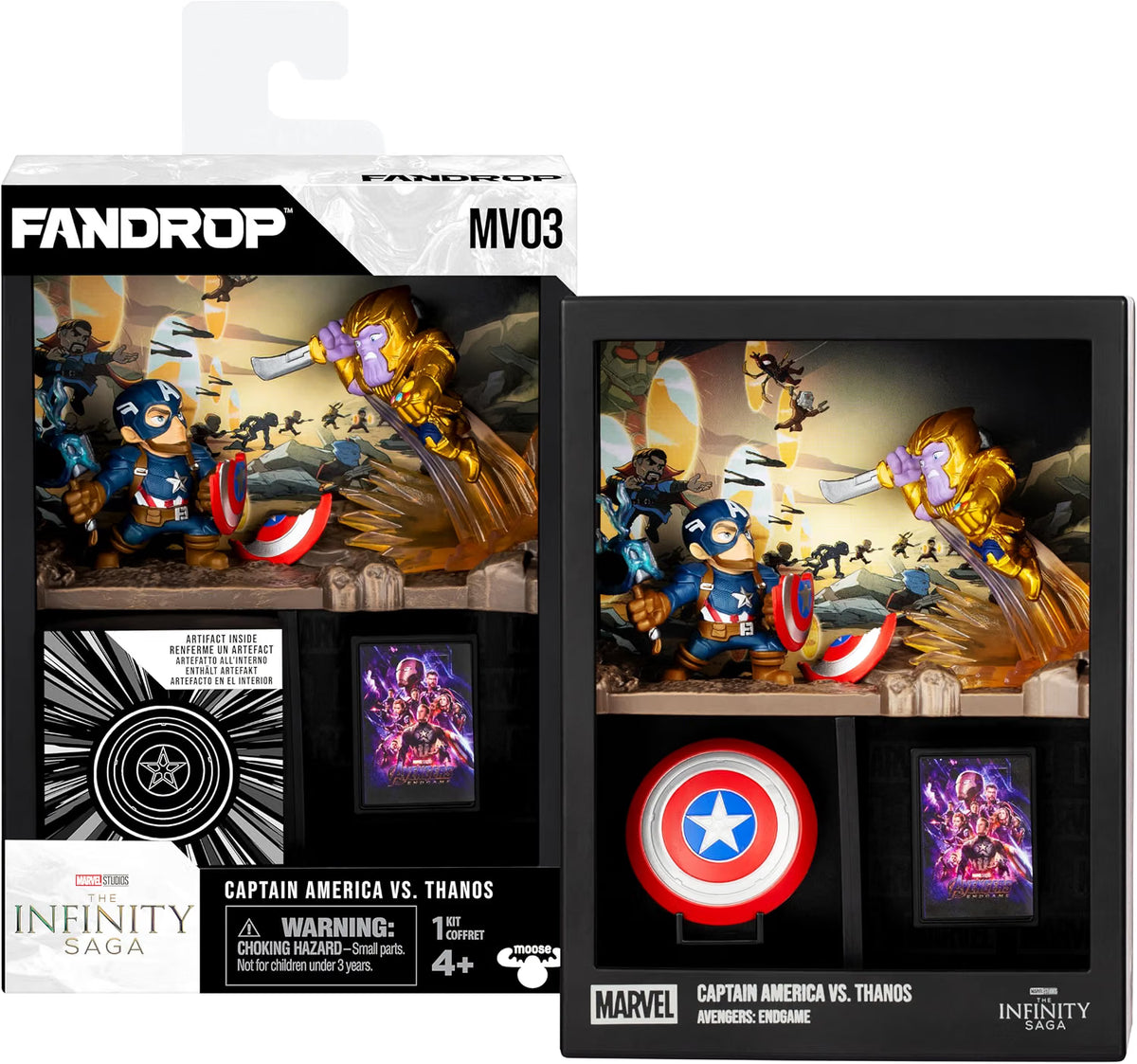 FANDROP MV03-Mavel Studios' Avengers Endgame - Captain America VS. Thanos, Combines An Epic Diorama