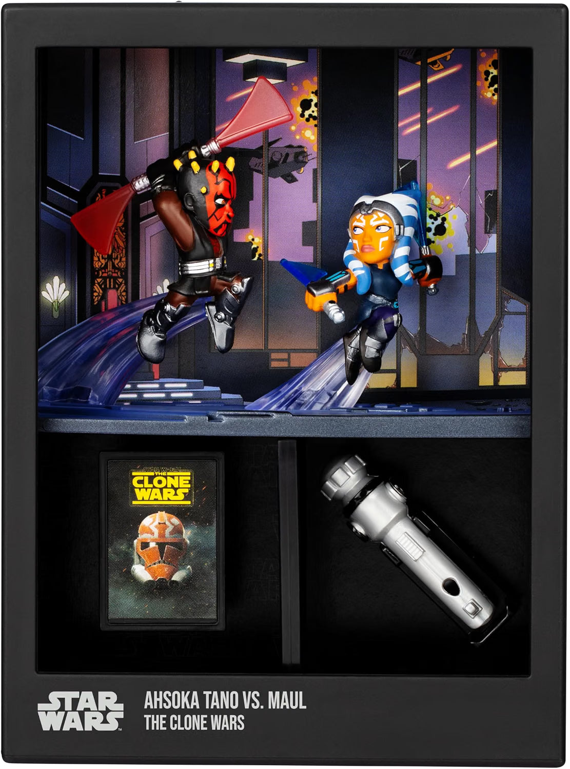 FANDROP SW02-Star Wars: The Clone Wars™ - Ahsoka Tano VS. Maul Combines Diorama