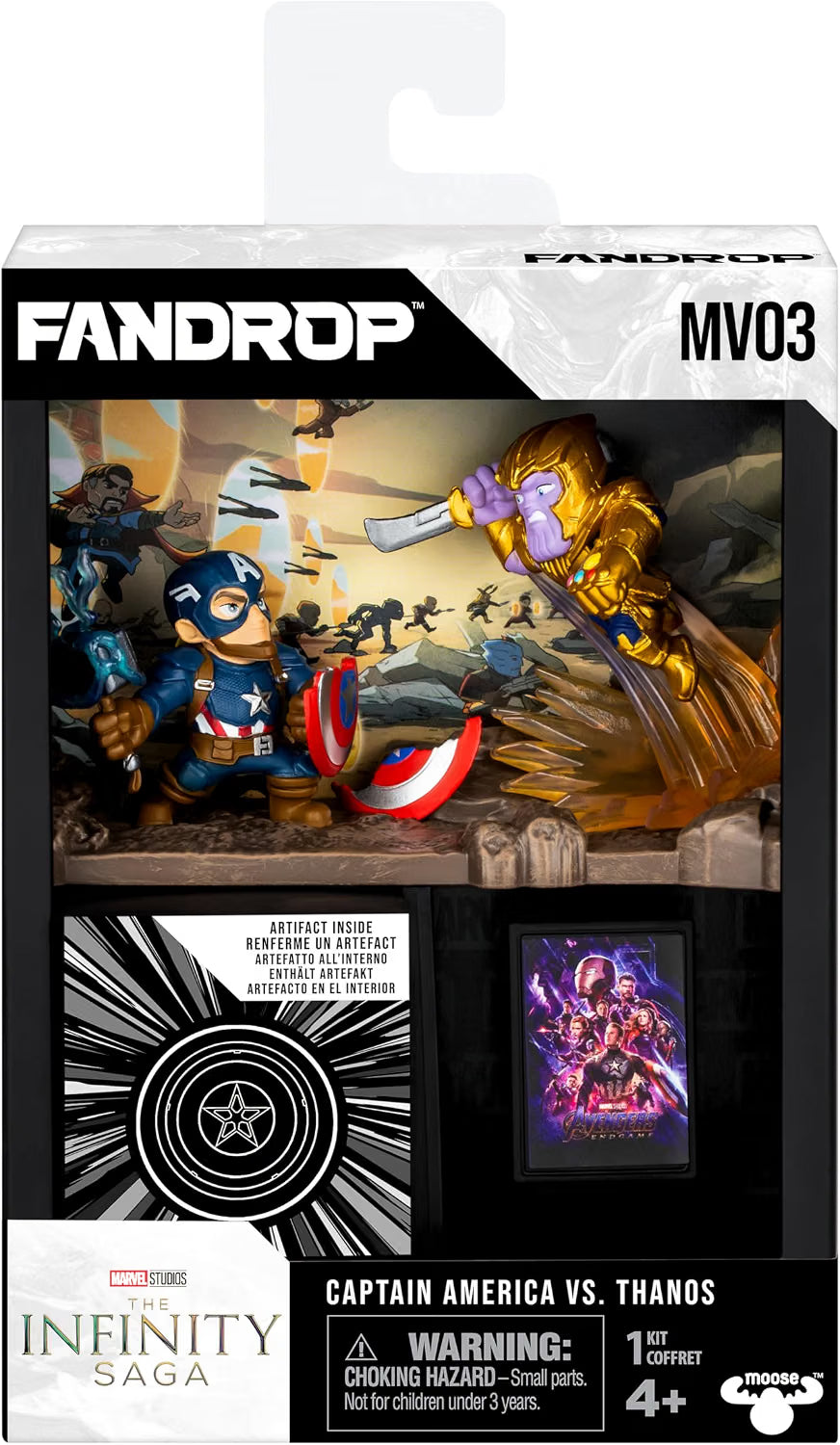 FANDROP MV03-Mavel Studios' Avengers Endgame - Captain America VS. Thanos, Combines An Epic Diorama