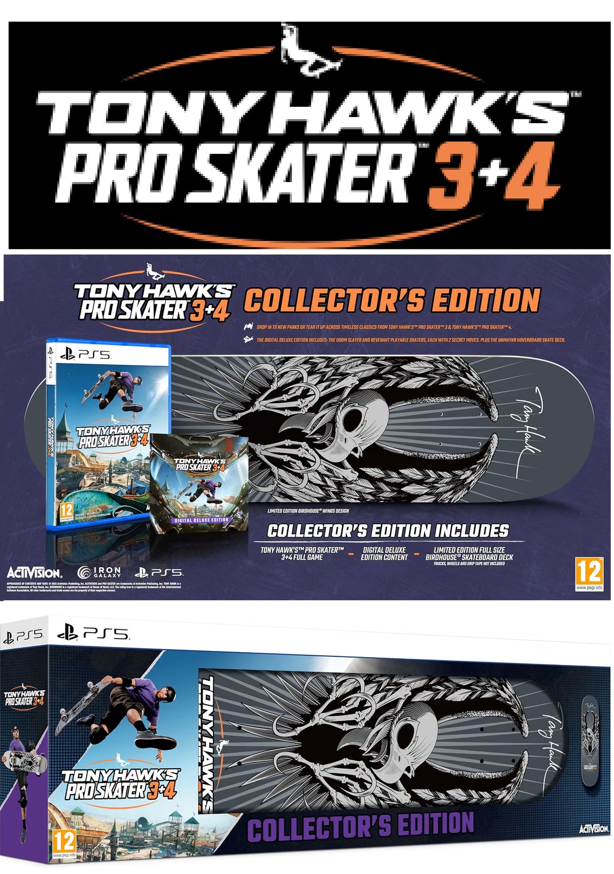 Tony Hawk's Pro Skater 3+4 Collector's Edition (PlayStation 5)