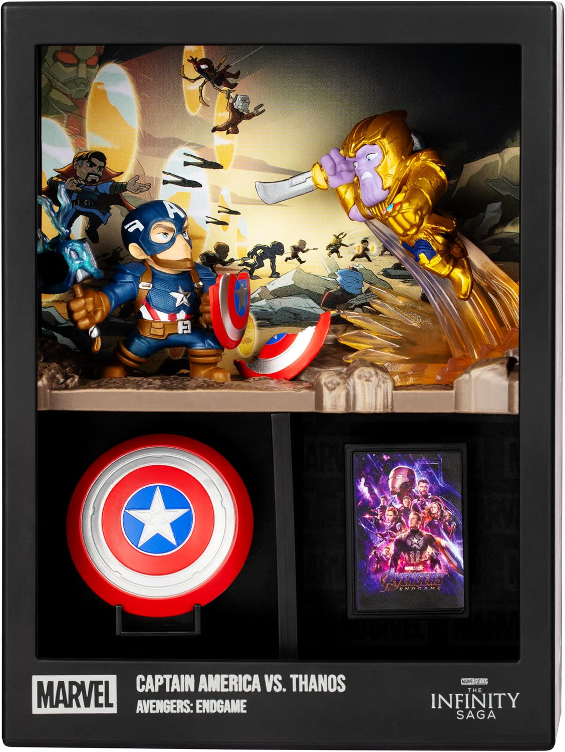 FANDROP MV03-Mavel Studios' Avengers Endgame - Captain America VS. Thanos, Combines An Epic Diorama