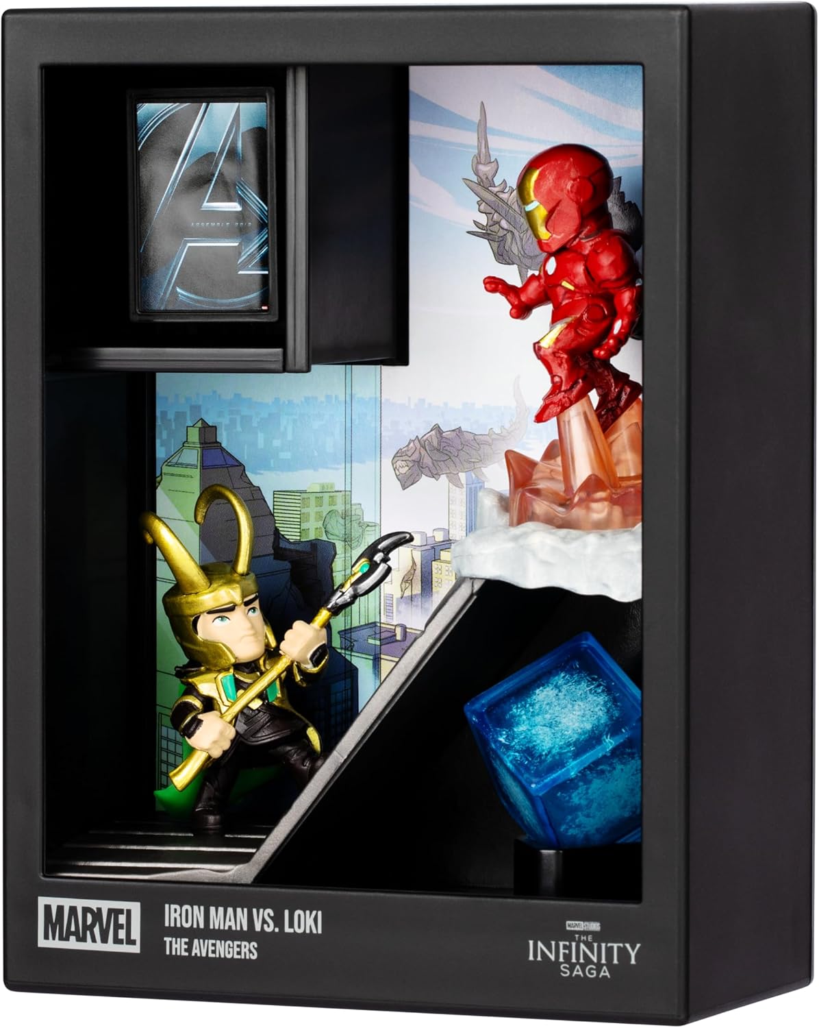 FANDROP MV04-Mavel Studios' The Avengers - Iron Man VS. Loki, Combines An Epic Diorama