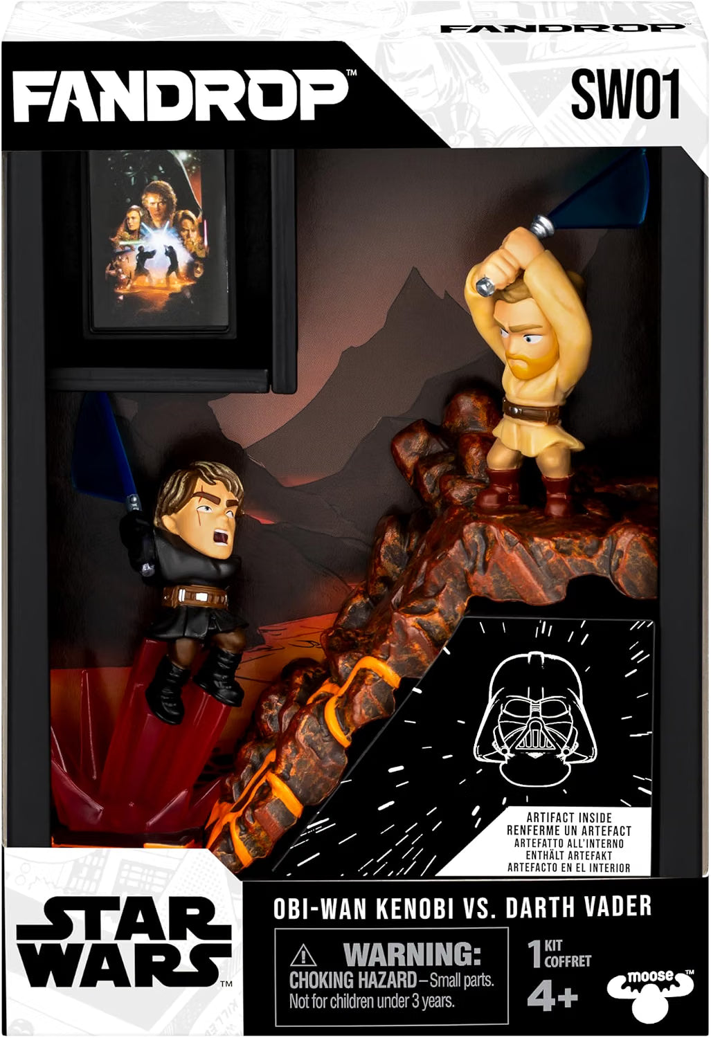 FANDROP SW01-Star Wars: Revenge of the Sith™ - Obi-Wan Kenobi VS. Darth Vader, Combines An Epic Diorama