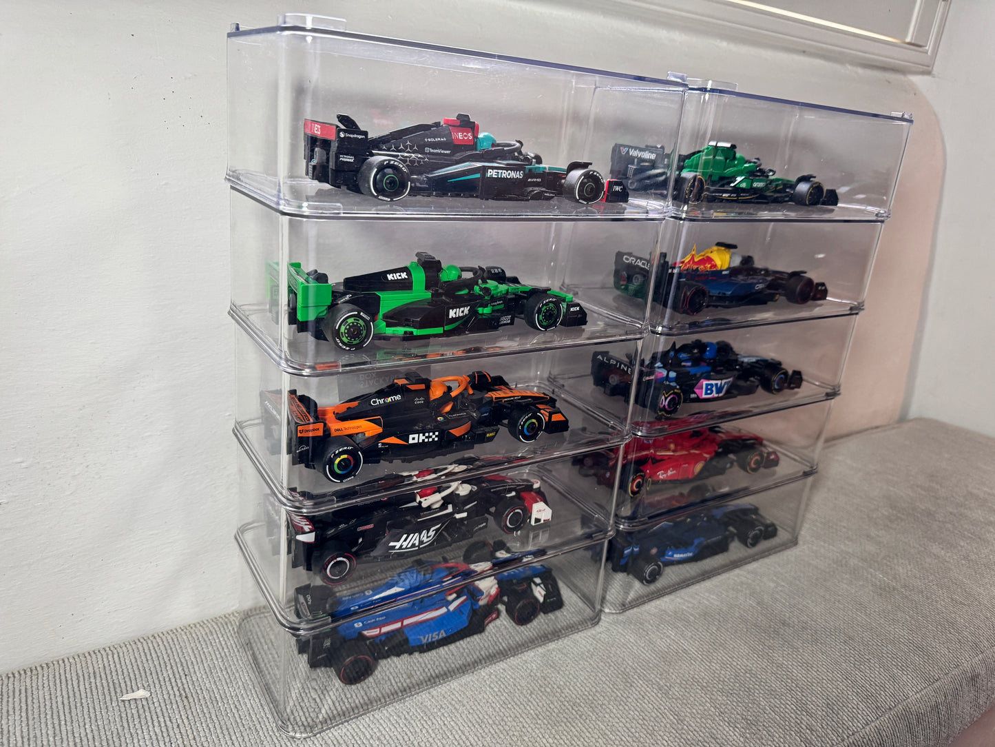 10 x Acrylic Display Cases For Lego F1 Speed Champions - Formula 1 Case Ferrari