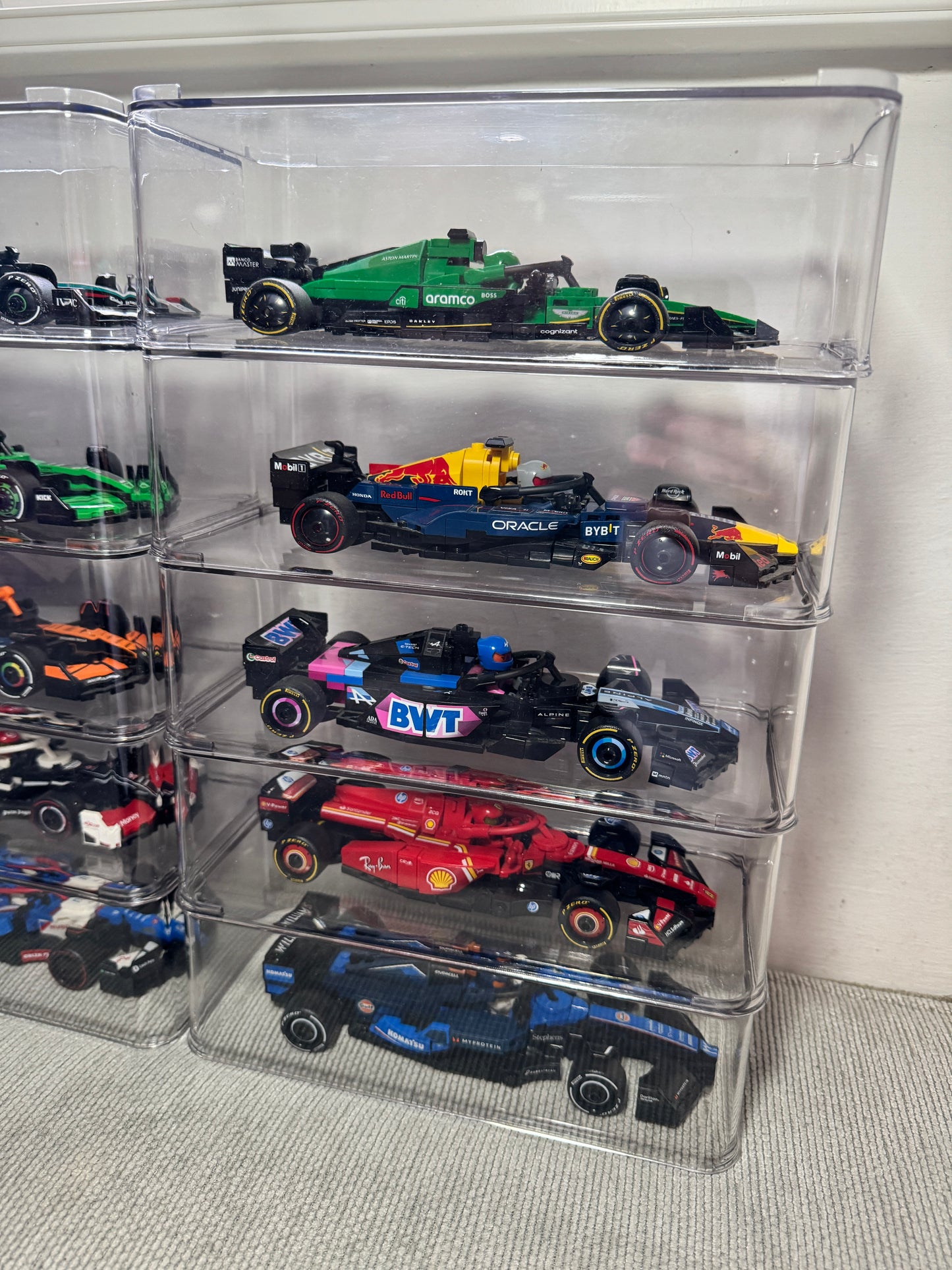 10 x Acrylic Display Cases For Lego F1 Speed Champions - Formula 1 Case Ferrari