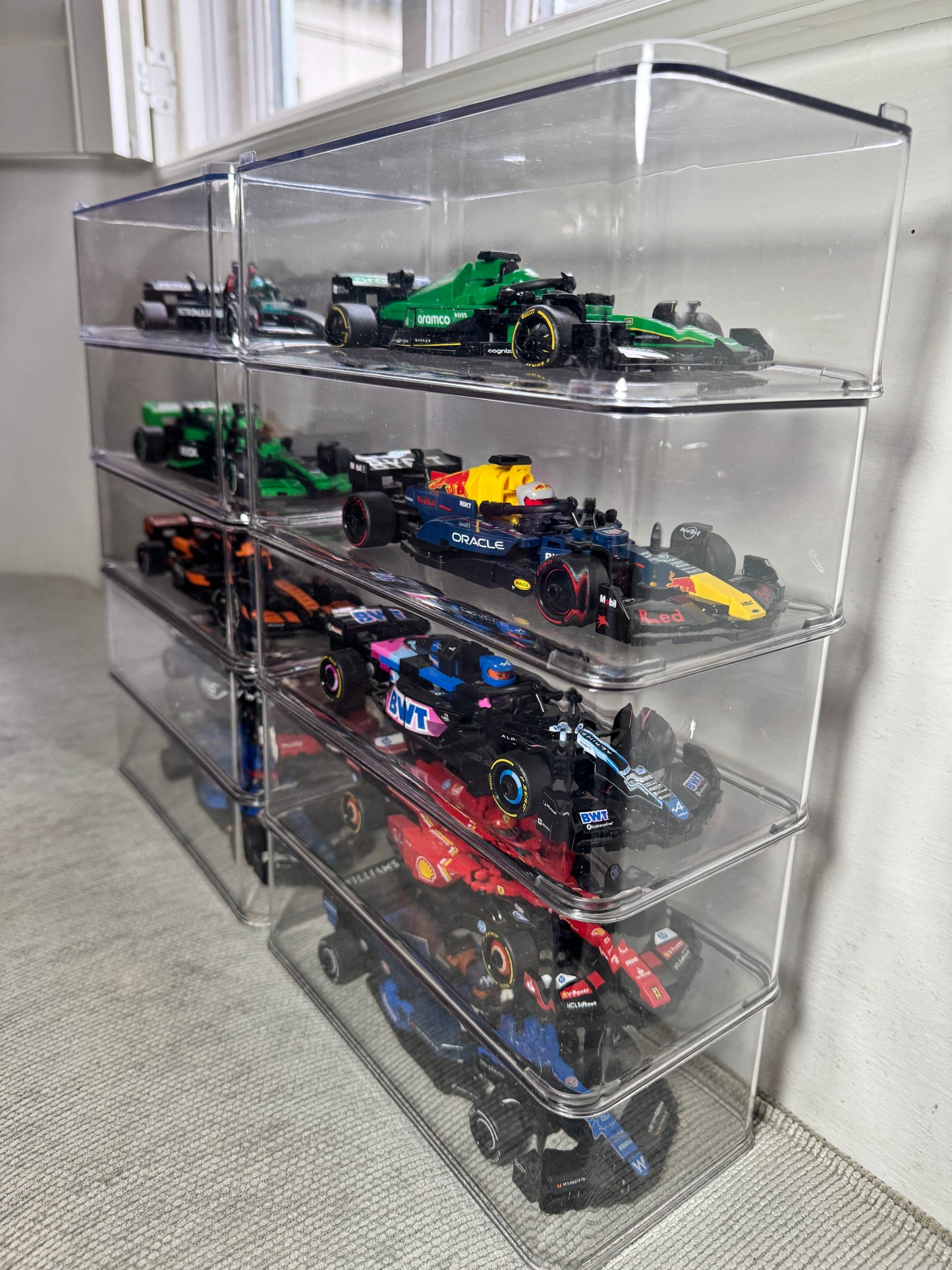 10 x Acrylic Display Cases For Lego F1 Speed Champions - Formula 1 Case Ferrari