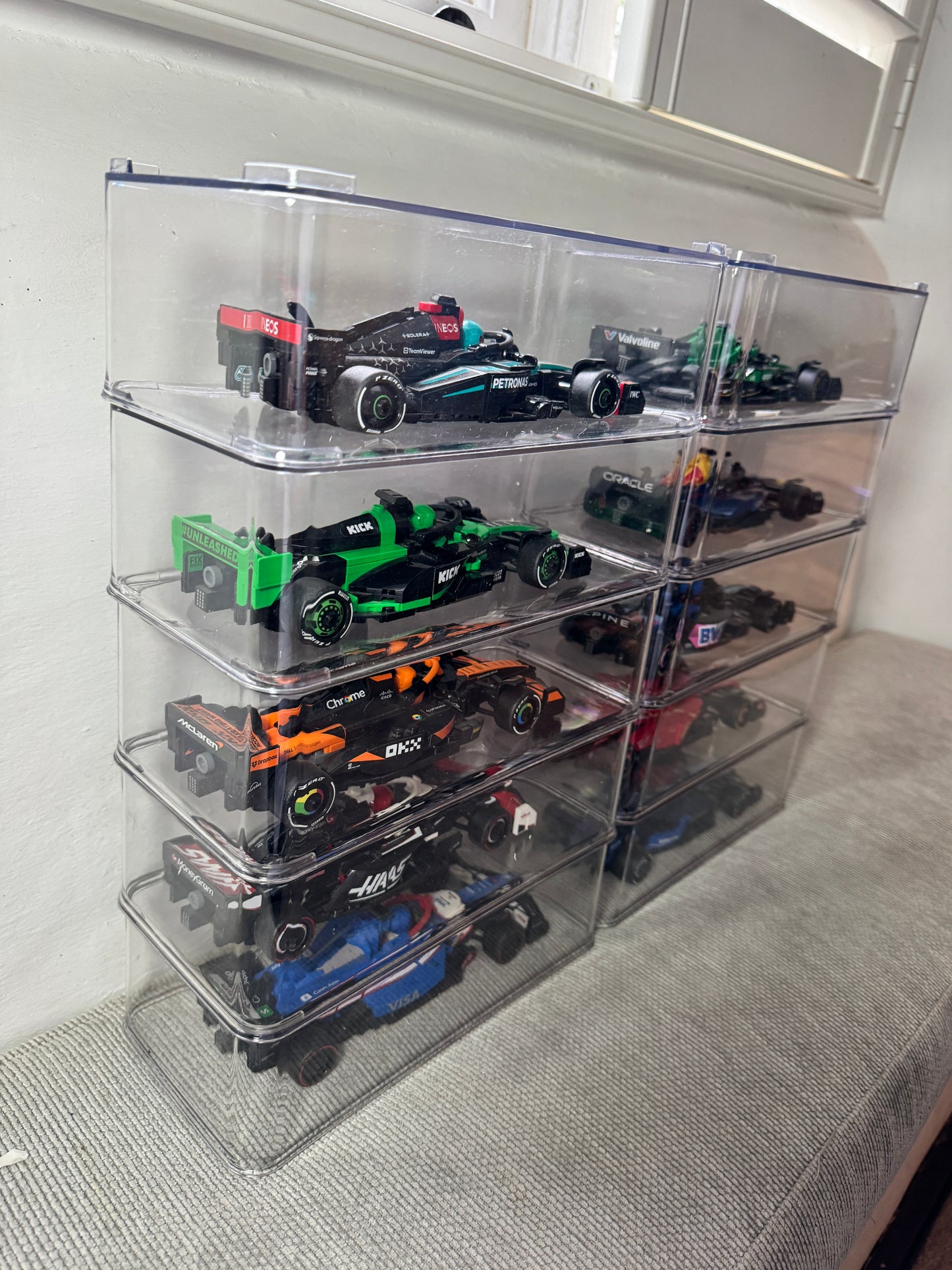 10 x Acrylic Display Cases For Lego F1 Speed Champions - Formula 1 Case Ferrari