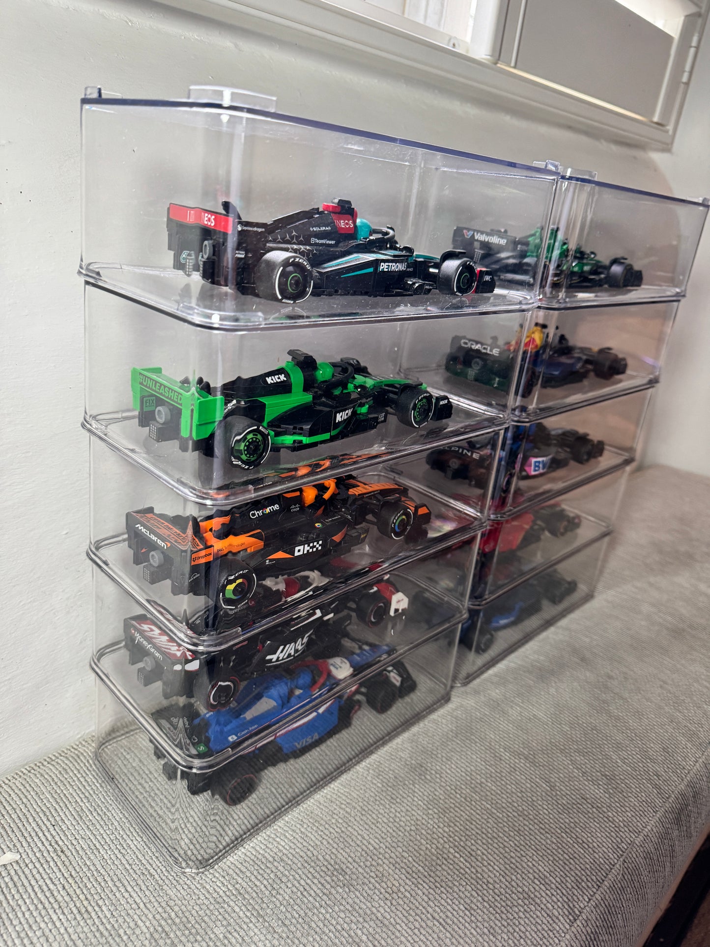 10 x Acrylic Display Cases For Lego F1 Speed Champions - Formula 1 Case Ferrari