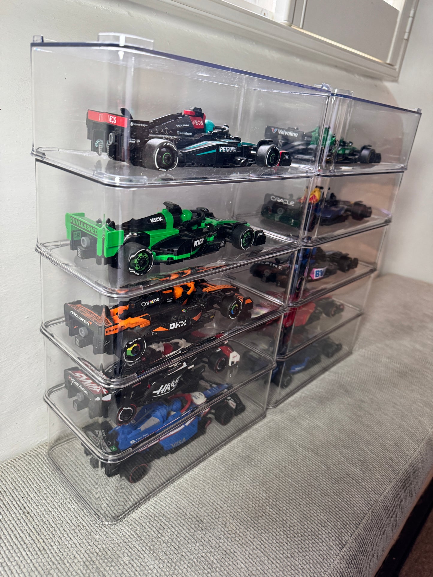 10 x Acrylic Display Cases For Lego F1 Speed Champions - Formula 1 Case Ferrari