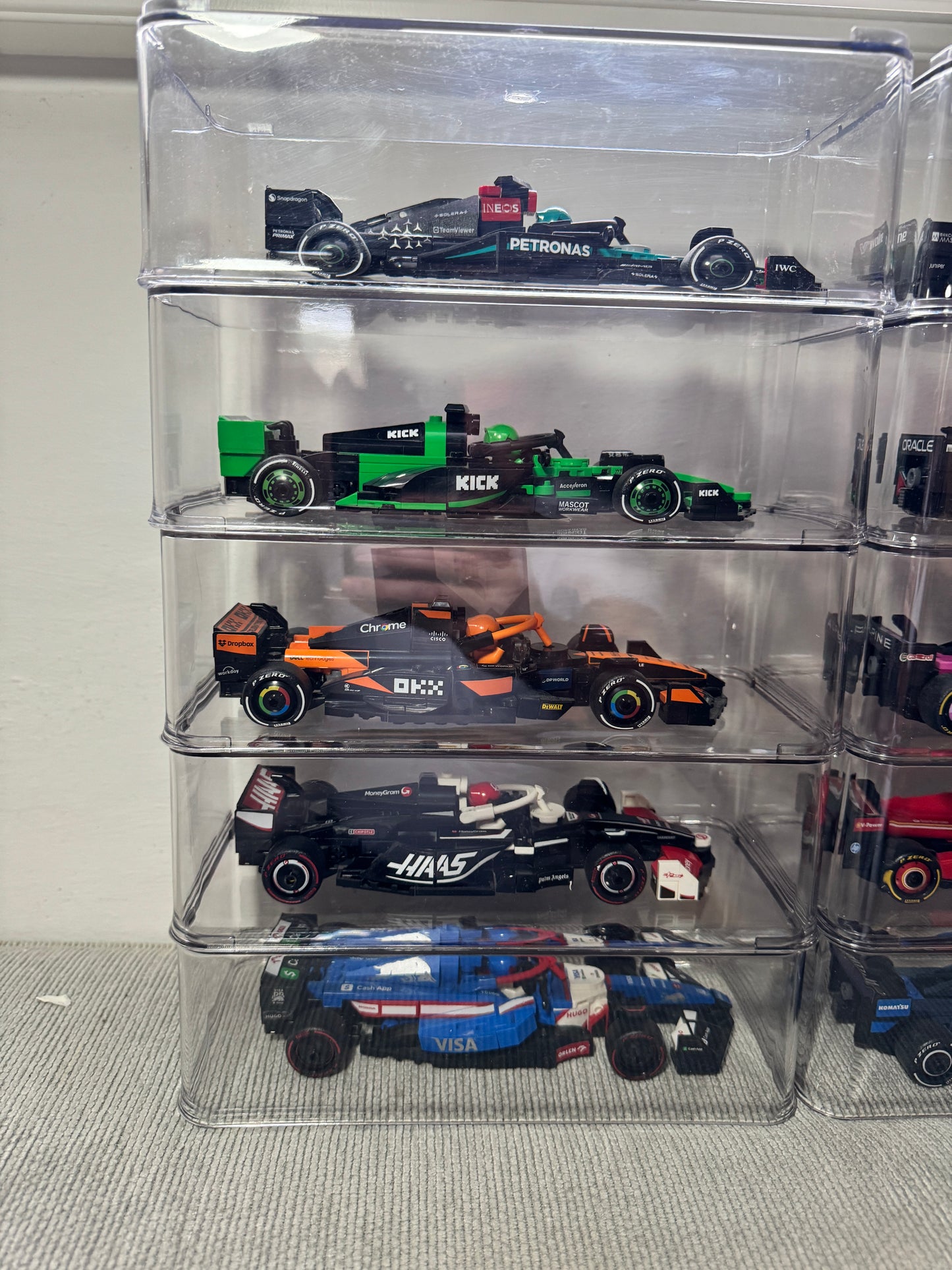 10 x Acrylic Display Cases For Lego F1 Speed Champions - Formula 1 Case Ferrari