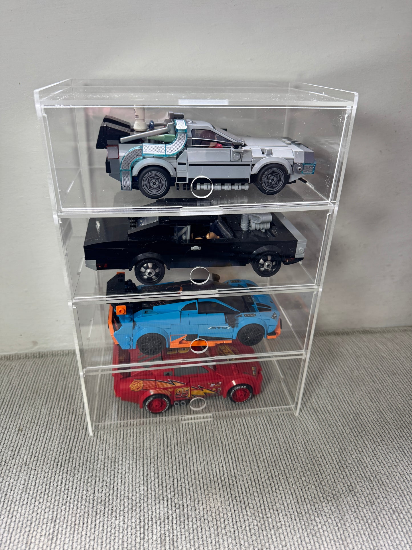 Speed Champions 4 tier Acrylic Display Case - Ideal for Lego Speed Champions