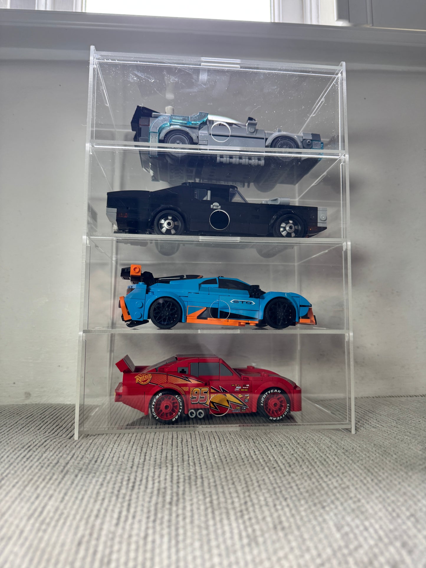 Speed Champions 4 tier Acrylic Display Case - Ideal for Lego Speed Champions