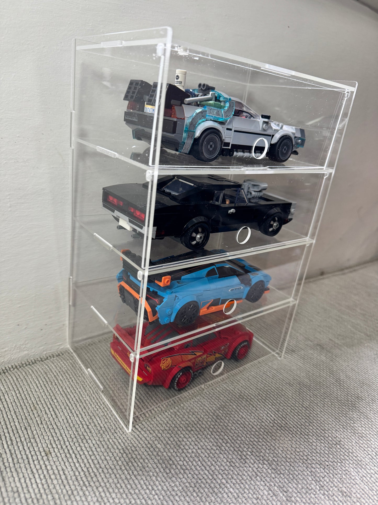Speed Champions 4 tier Acrylic Display Case - Ideal for Lego Speed Champions