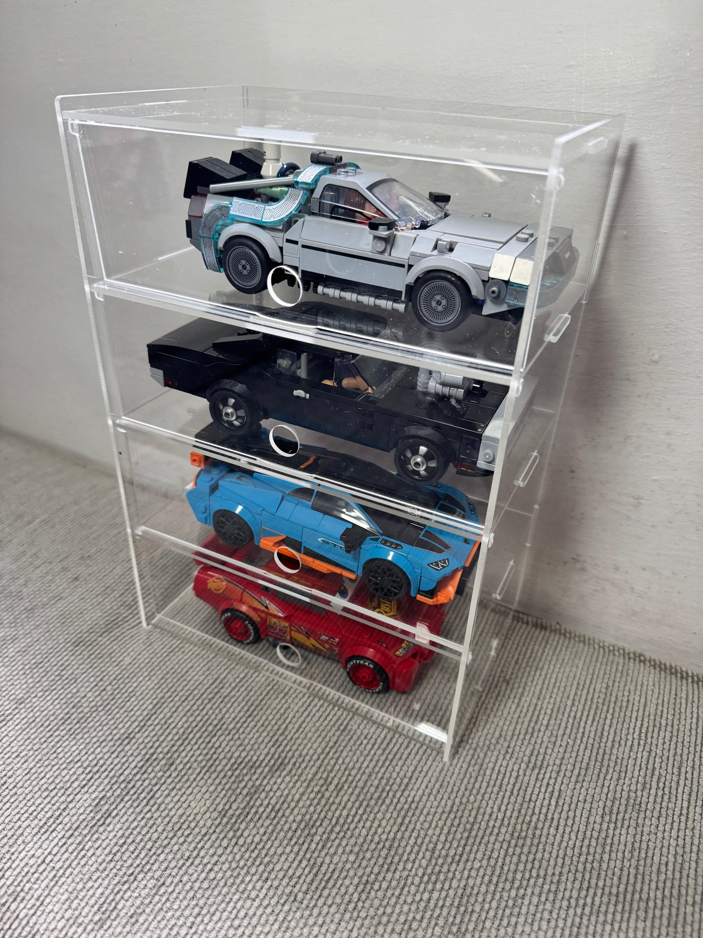 Speed Champions 4 tier Acrylic Display Case - Ideal for Lego Speed Champions