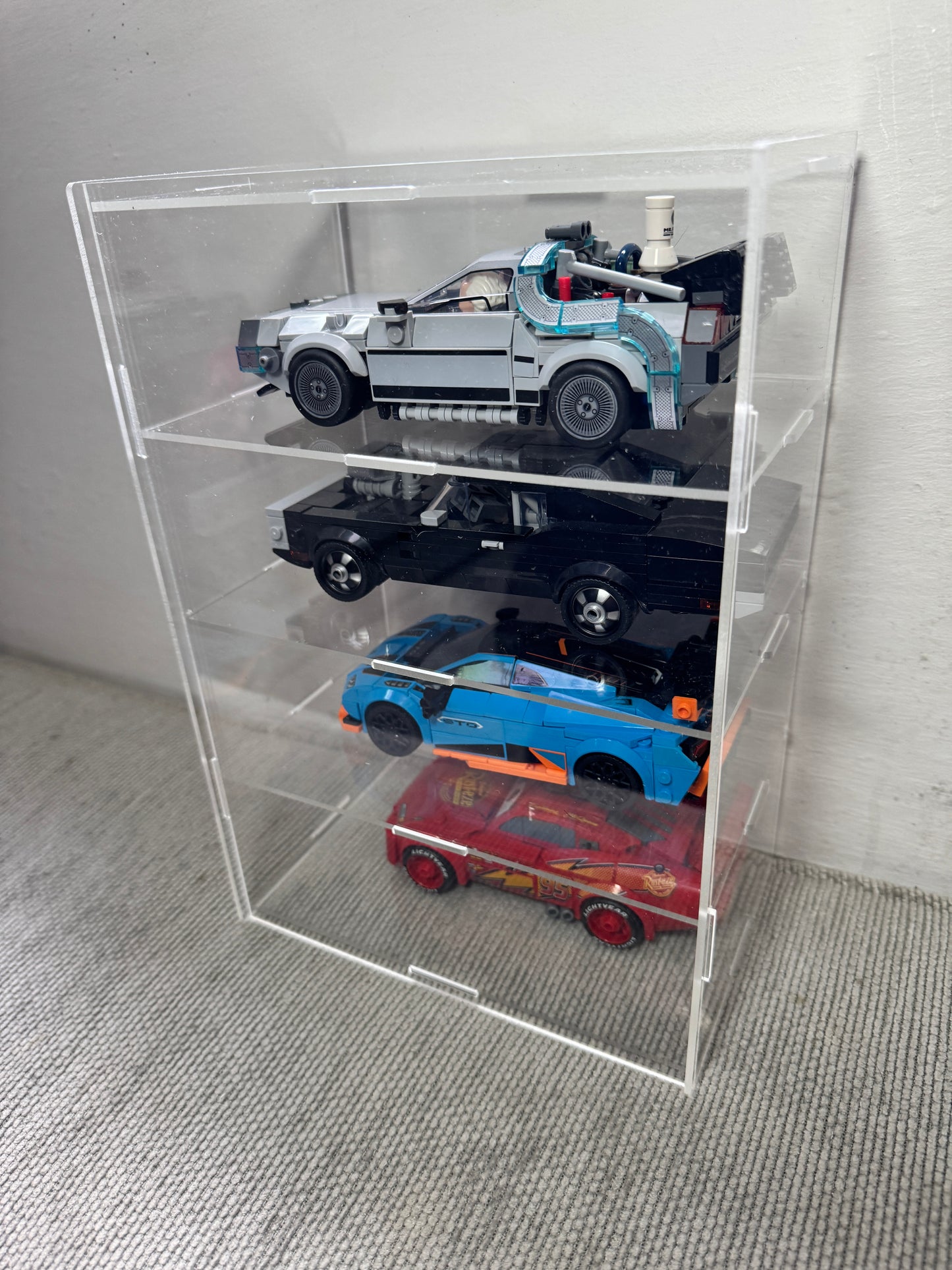 Speed Champions 4 tier Acrylic Display Case - Ideal for Lego Speed Champions