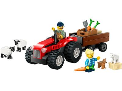 LEGO City Red Farm Tractor with Trailer & Sheep 60461